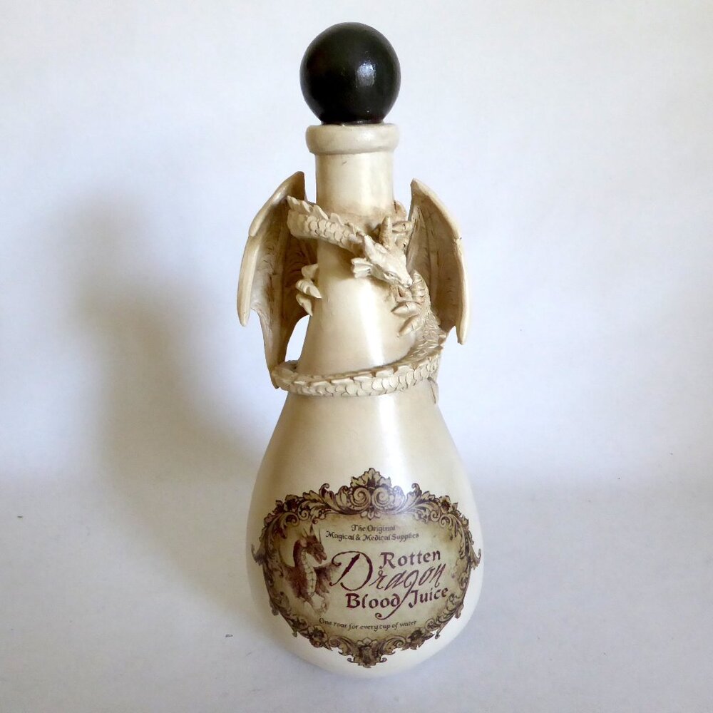 NEW 10” HALLOWEEN FAUX CERAMIC DRAGON BLOOD APOTHECARY BOTTLE PROP HARRY POTTER